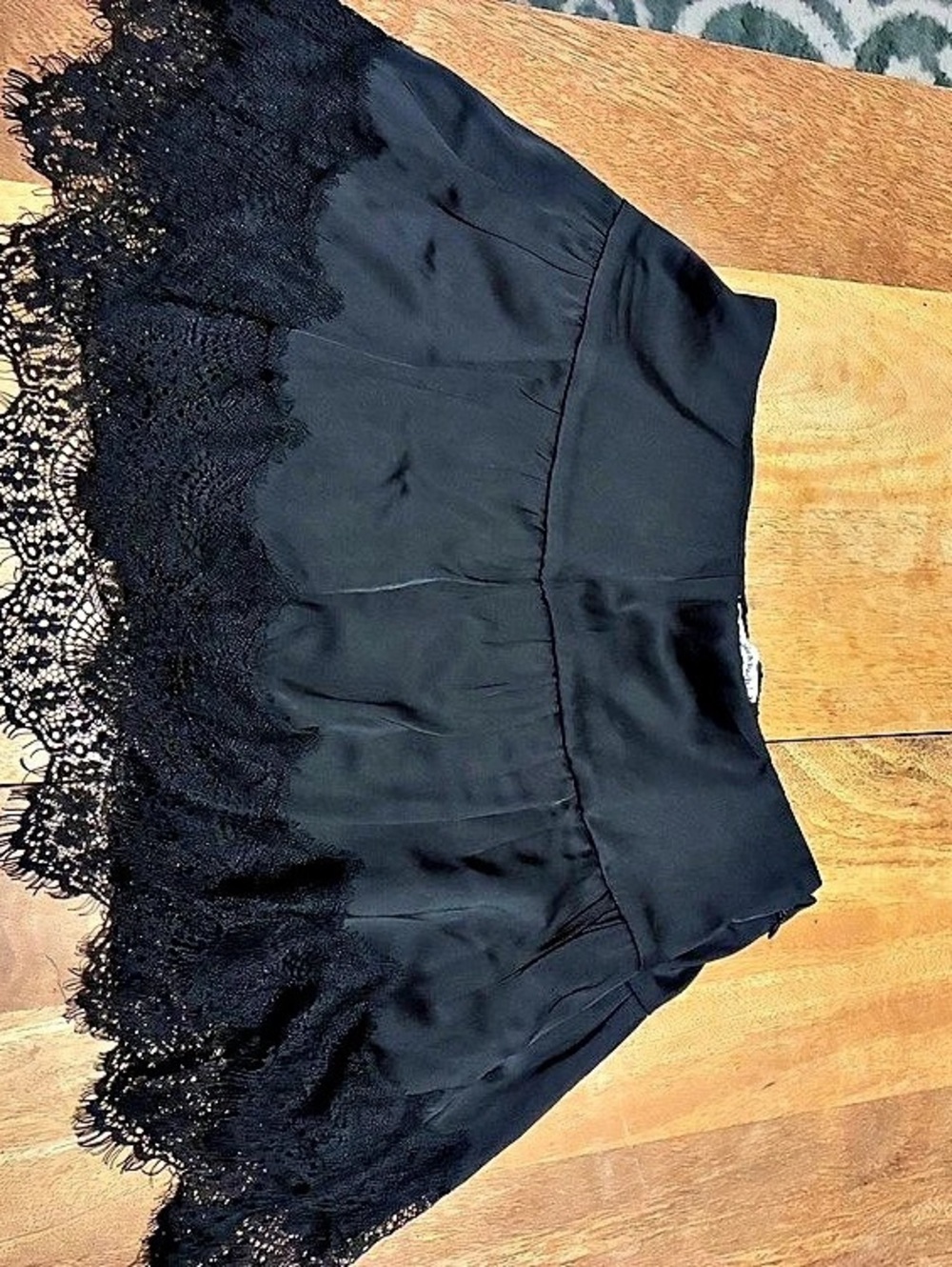 Abercrombie & Fitch Black Lace Trim Mini Skirt